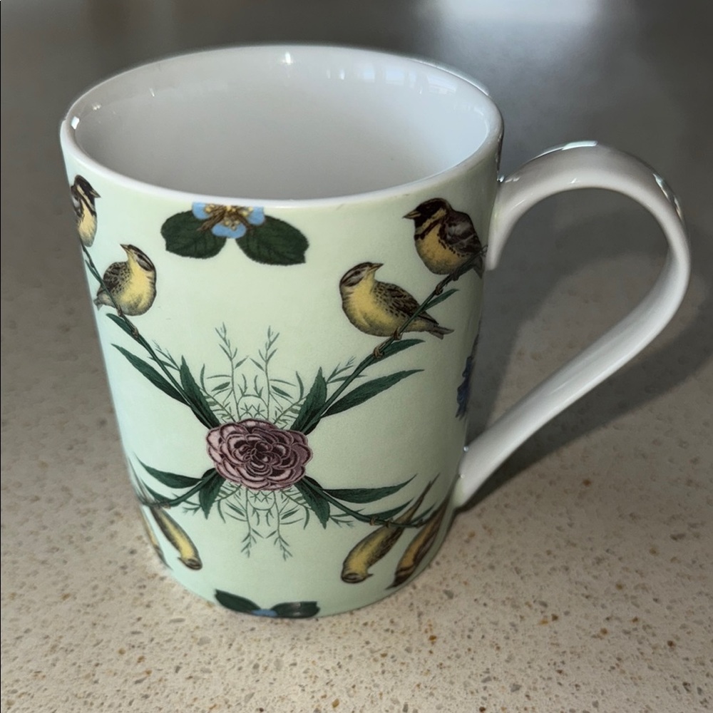 Pottery Barn Conservatory Bird Collection Mug EUC